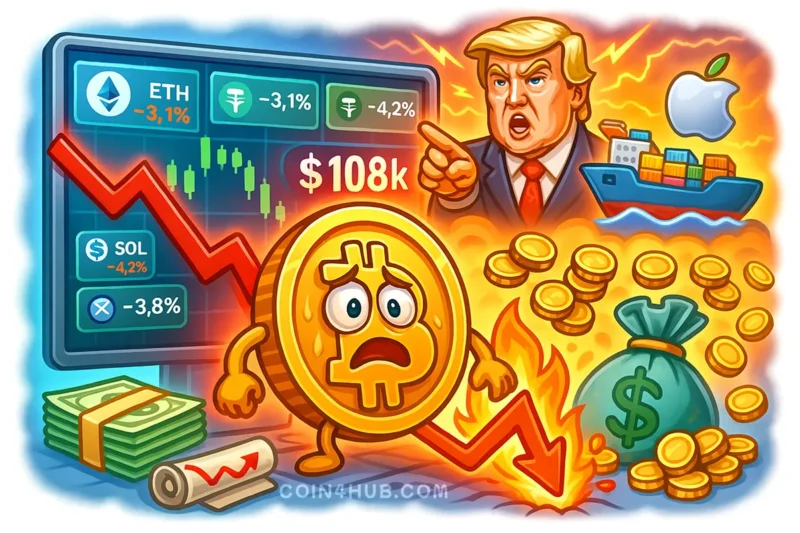Bitcoin Plunges to $108K as Crypto Bulls Lose $500M Following Trump’s Tariff Threats