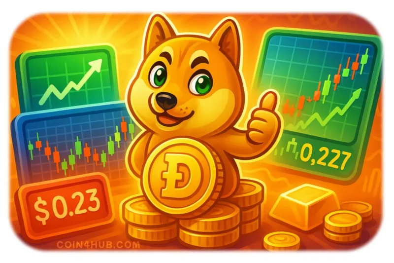 New Dogecoin Price Dips Below $0.23 But Shows Resilience