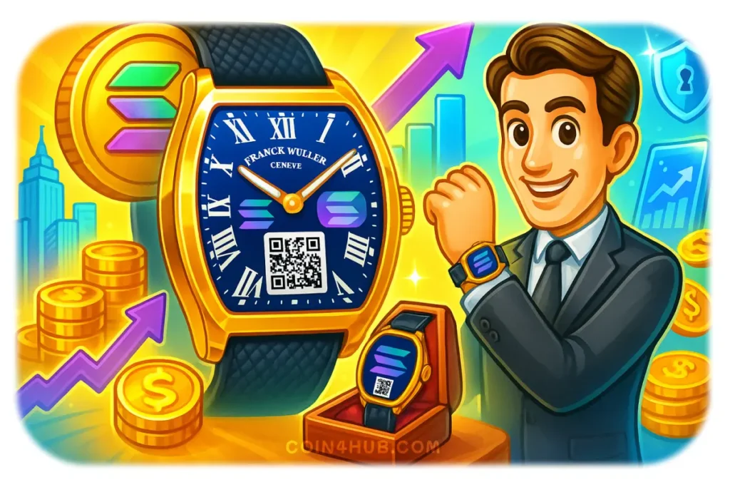 Franck Muller Launches $24K Limited Edition Solana Smart Watch COIN4HUB Swiss luxury watchmaker Franck Muller debuts an exclusive Solana-integrated timepiece with built-in crypto wallet access, limited to 1,111 pieces at $24,300 each.