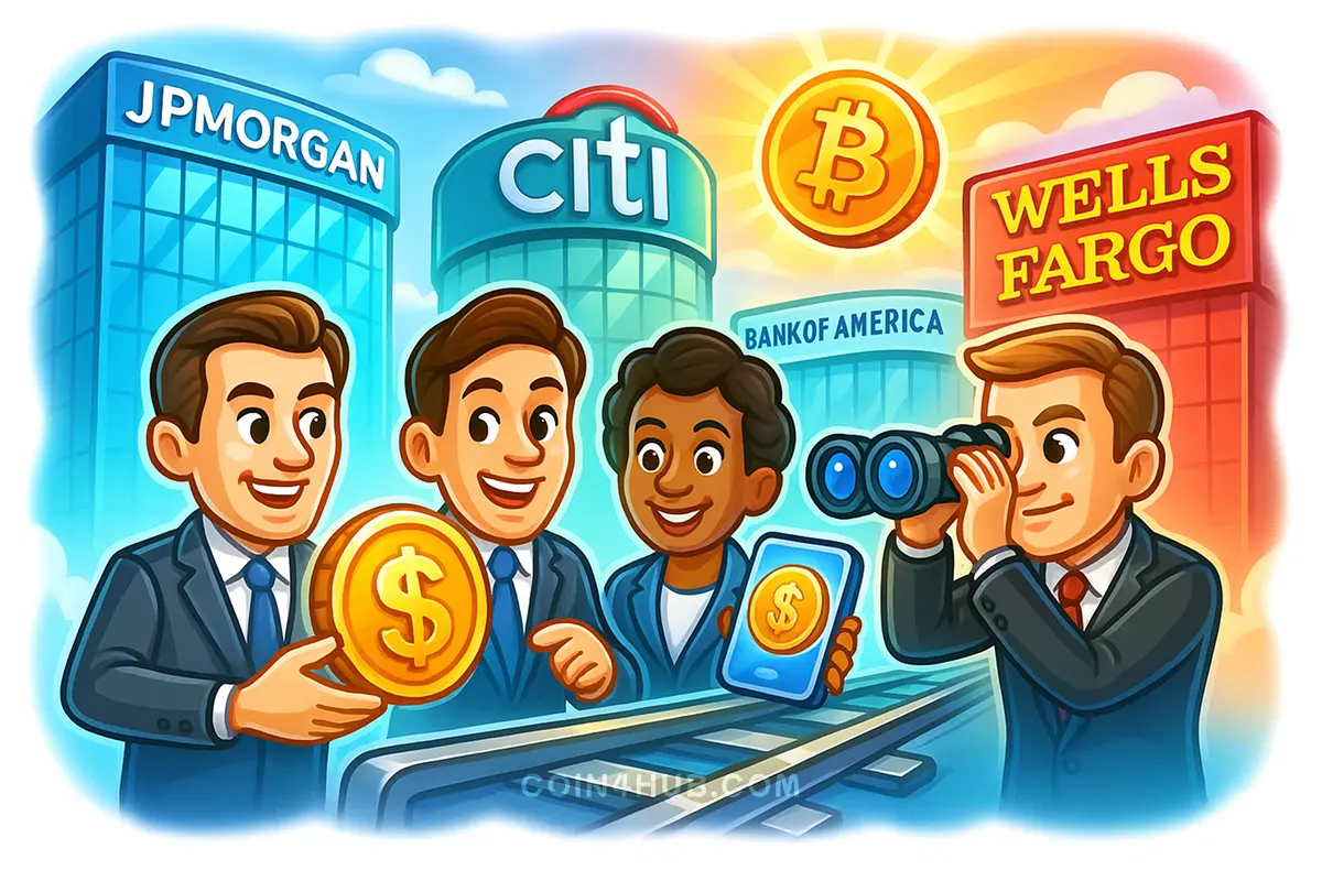 Major US banks including JPMorgan, Bank of America, and Citigroup are exploring a collaborative stablecoin initiative to compete with cryptocurrency advancements in payment systems.