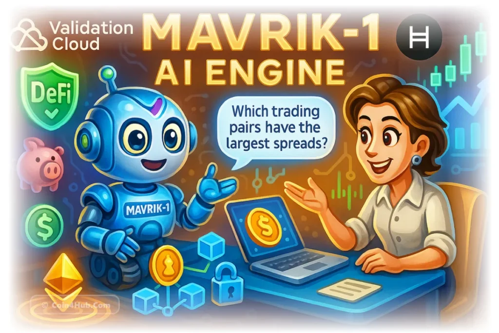 Validation Cloud Launches Mavrik-1 AI Engine on Hedera for DeFi Insights COIN4HUB Validation Cloud Launches Mavrik-1 AI Engine on Hedera for DeFi Insights